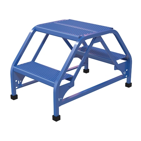 Vestil 81 lbs. Perforated Steel Stepladder LAD-DD-18-2-P